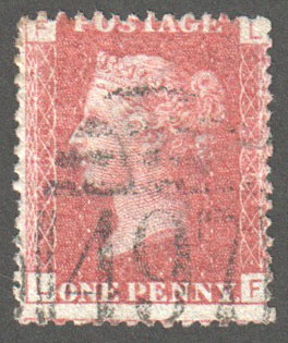 Great Britain Scott 33 Used Plate 166 - LF - Click Image to Close